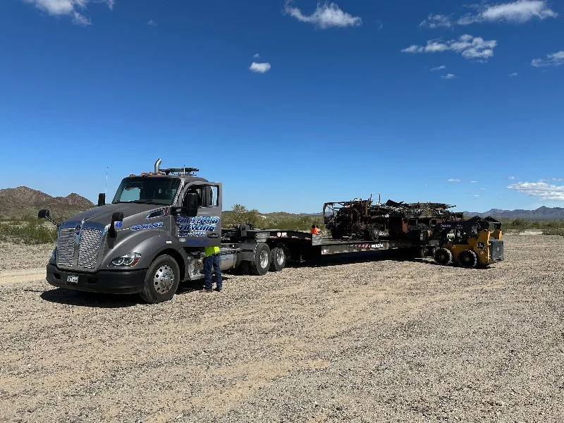 BURN RV TOWING IN QUARTZSITE
